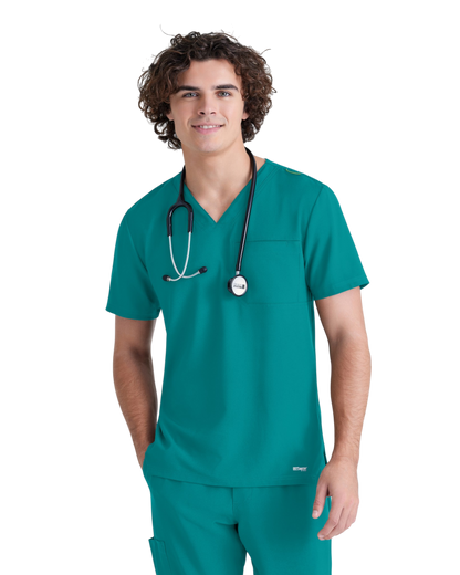 Haut à col en V et passepoil Grey's Anatomy Evolve  #GSST179X (2XL &+)