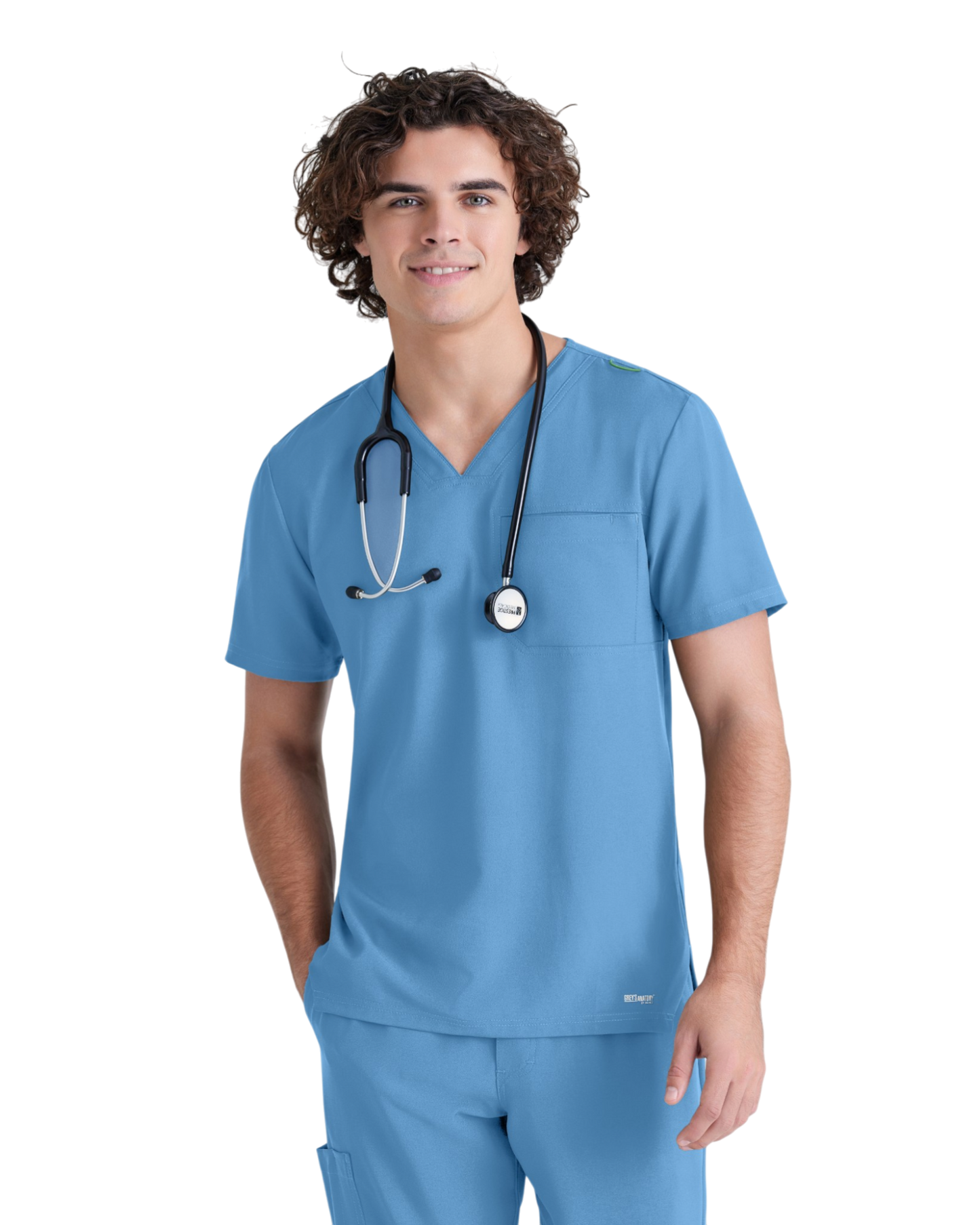 Haut à col en V et passepoil Grey's Anatomy Evolve  #GSST179X (2XL &+)