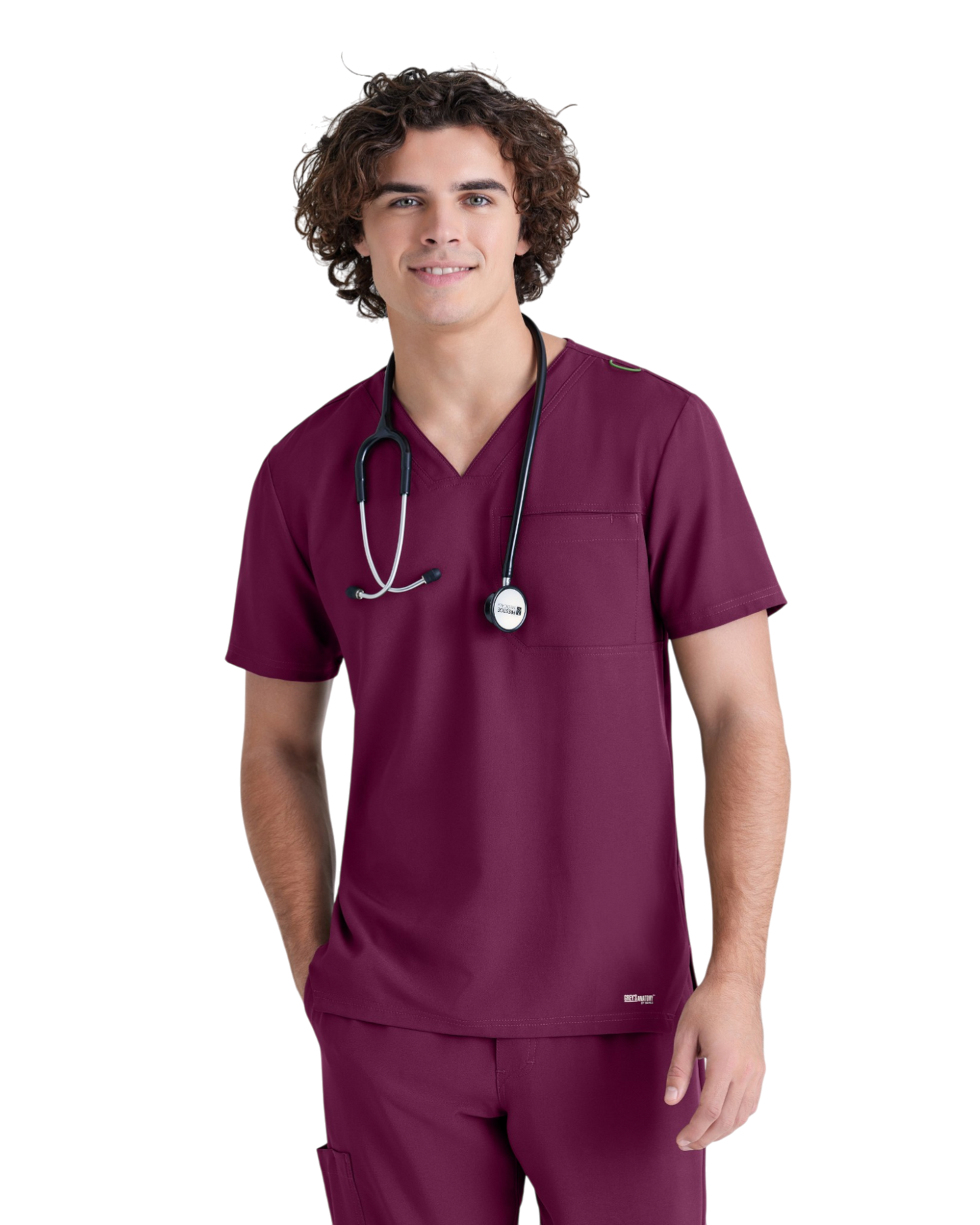 Haut à col en V et passepoil Grey's Anatomy Evolve  #GSST179X (2XL &+)