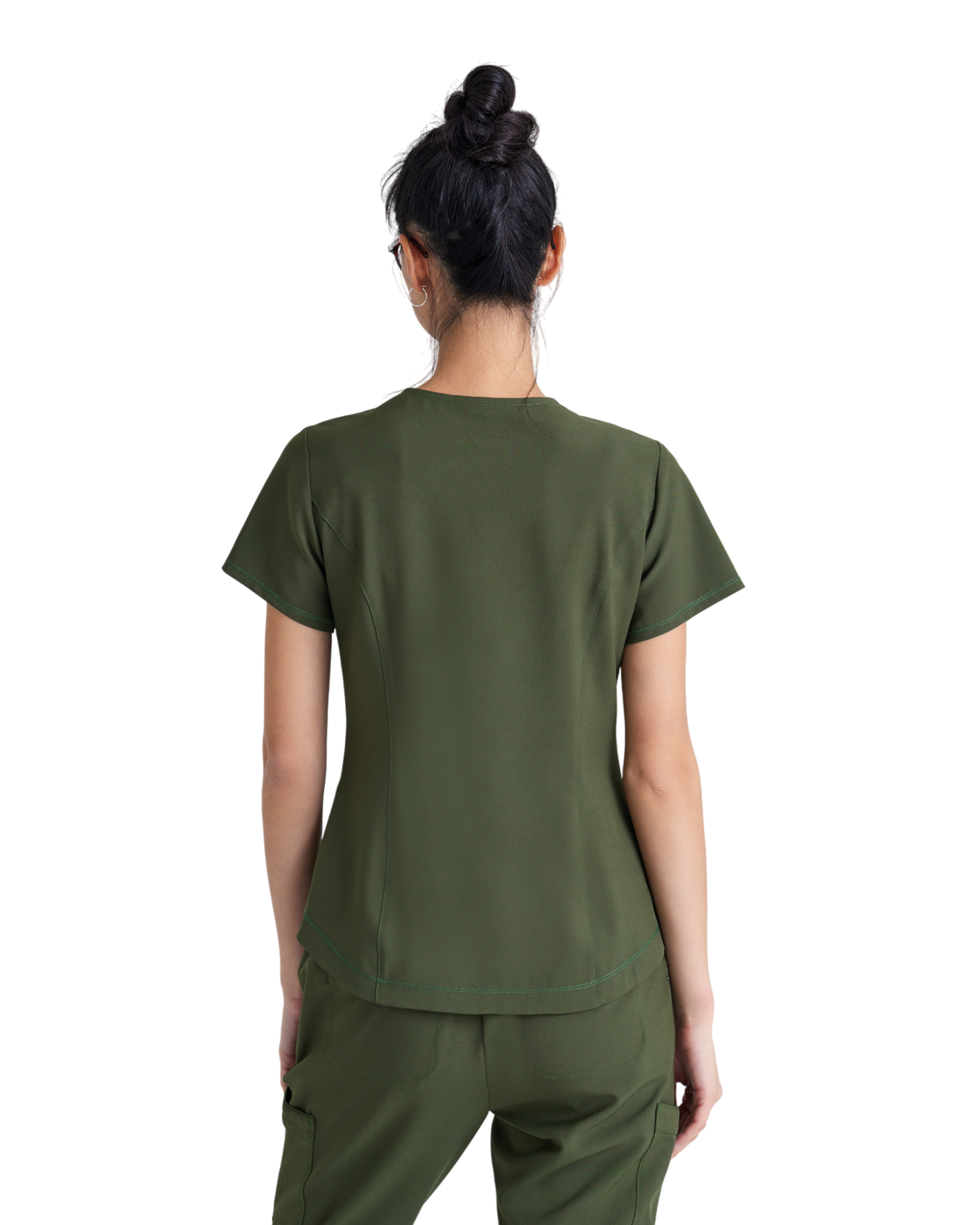 Haut à col en V et passepoil à deux poches Grey's Anatomy Evolve #GSST180