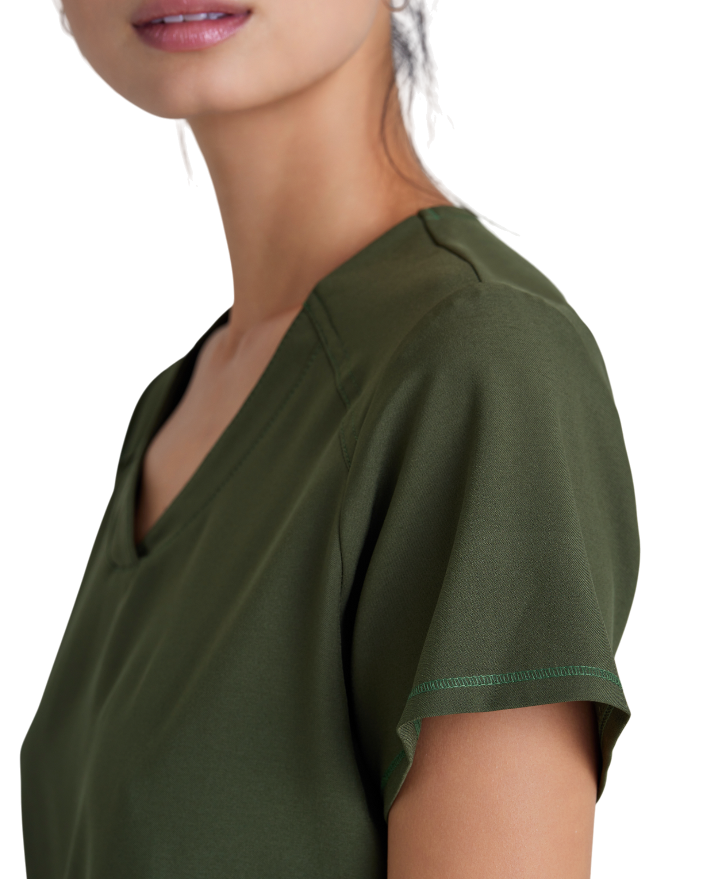 Haut à col en V et passepoil à deux poches Grey's Anatomy Evolve #GSST180