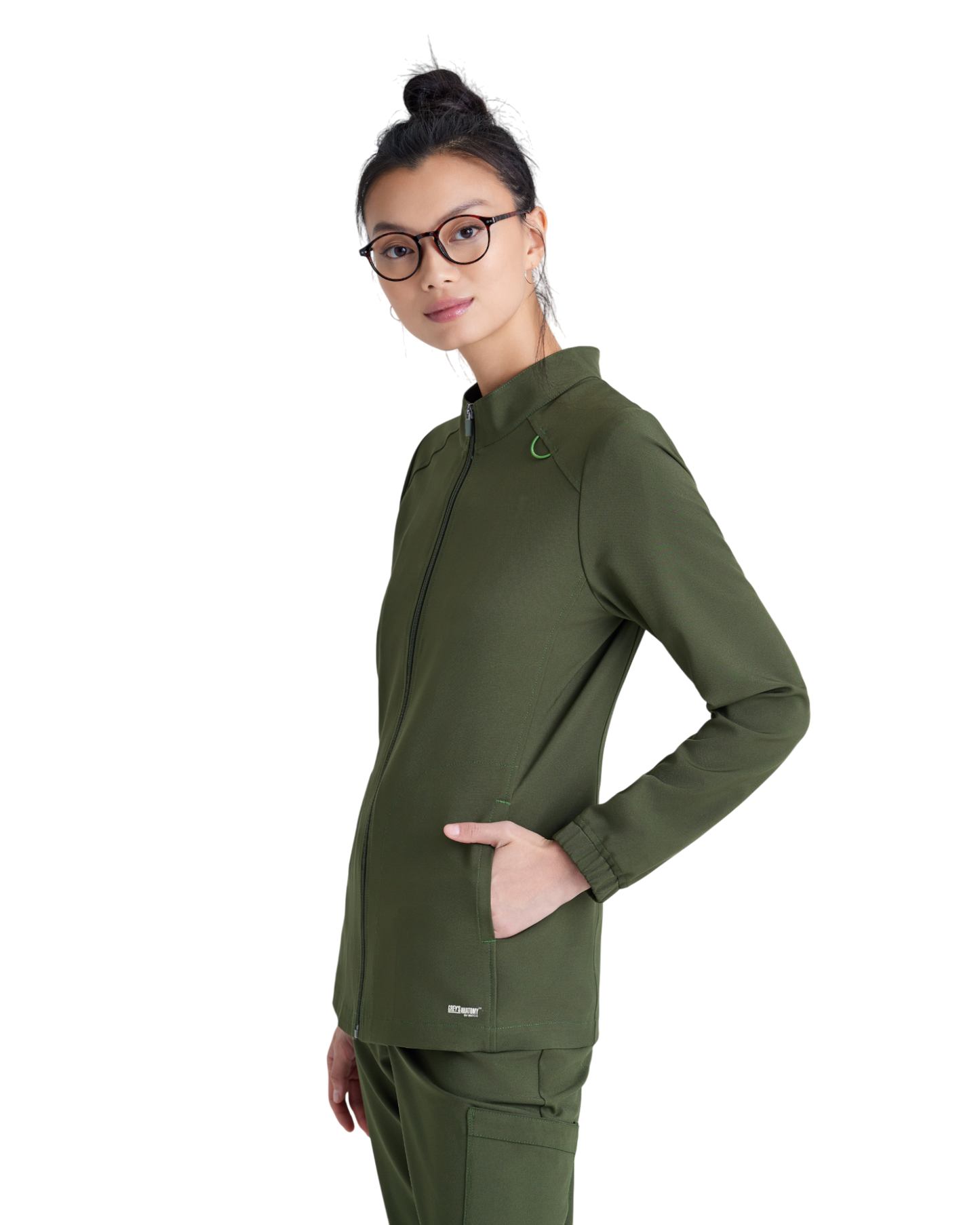 Grey's Anatomy Evolve 3 pocket collared warm-up #GSSW886