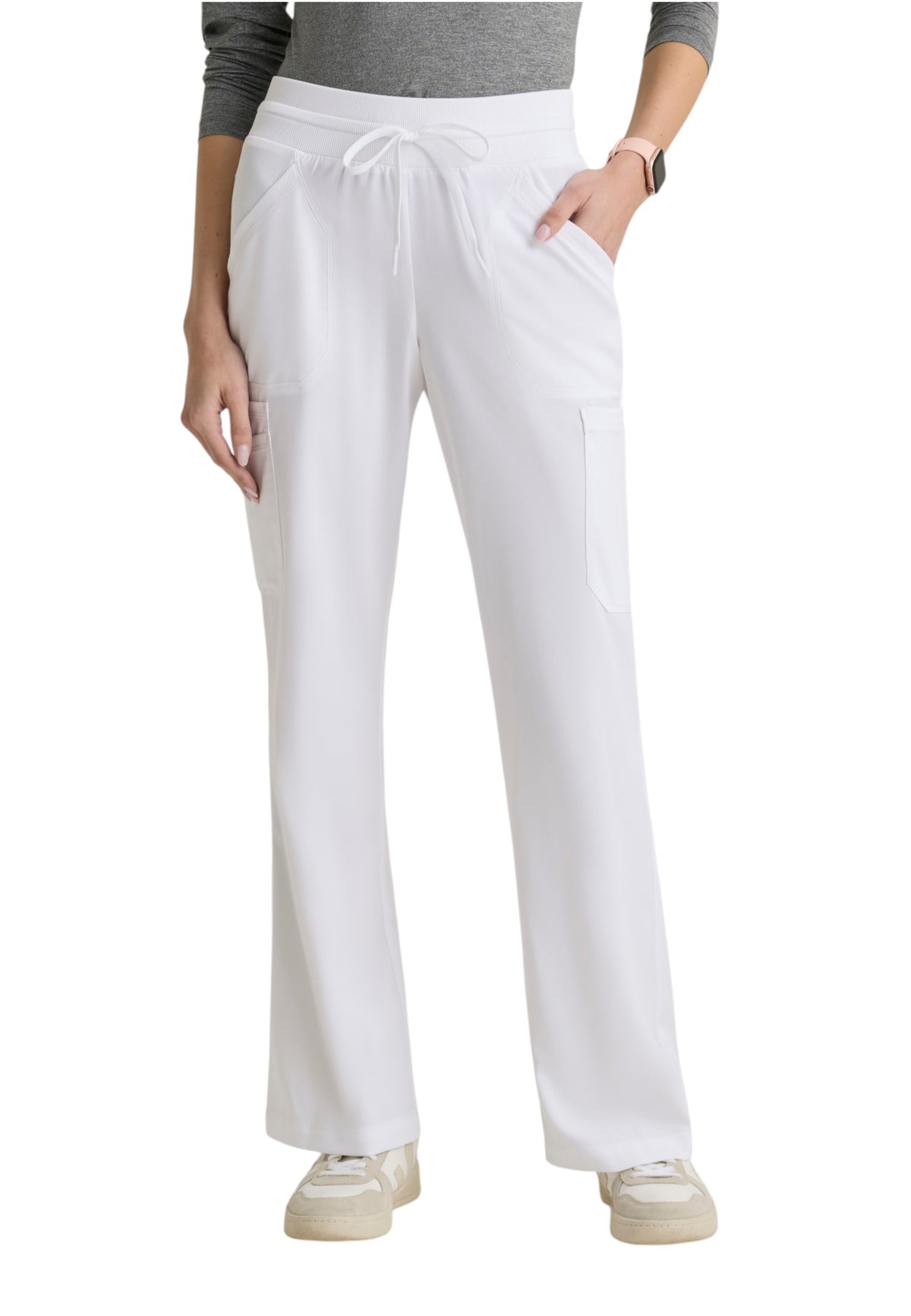 Grey's Anatomy Spandex Stretch Women's 7 Pocket Knit Waistband Fit & Flare Pant #GRSP722 (2XL&+)
