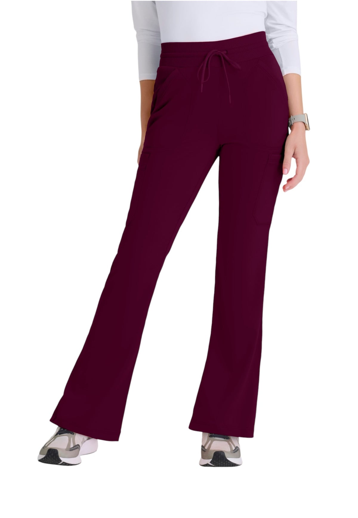 Grey's Anatomy Spandex Stretch Women's 7 Pocket Knit Waistband Fit & Flare Pant #GRSP722 (2XL&+)