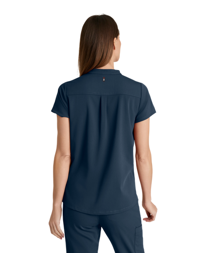 Haut à col montant et 2 poches pour femmes en spandex extensible Grey's Anatomy #GRST230