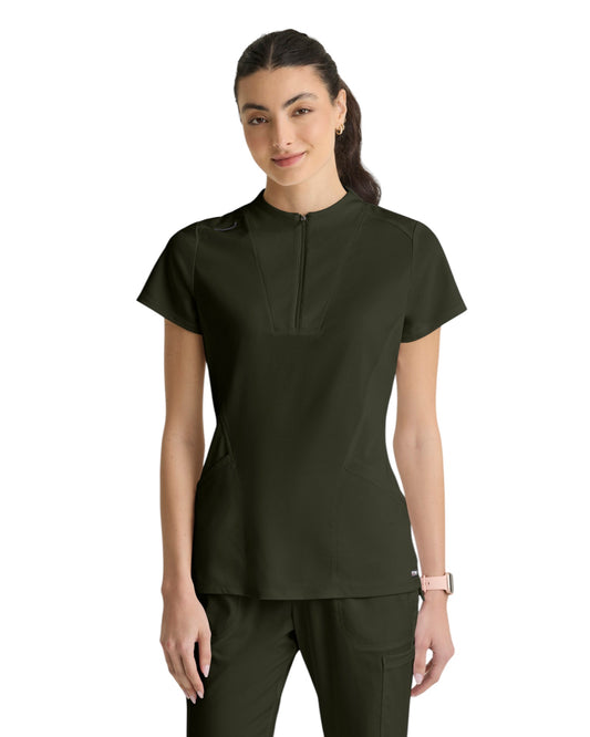Haut tricoté  2 poches pour femmes, en spandex extensible, Grey's Anatomy #GRST292X (2XL&+)