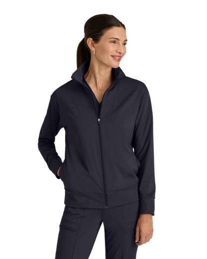 Grey's Anatomy knit Stretch women's ease 4-pocket drop-shoulder warm-up jacket #GRSW923