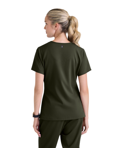 Haut médical en spandex extensible à encolure en V  Grey's Anatomy #GVST028