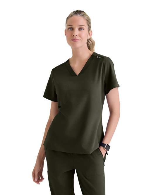 Grey's Anatomy Spandex Strech V-Neck Emma Top #GRST011