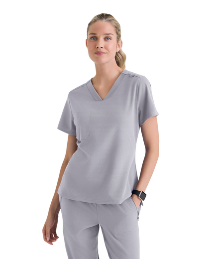 Haut médical en spandex extensible à encolure en V  Grey's Anatomy #GVST028