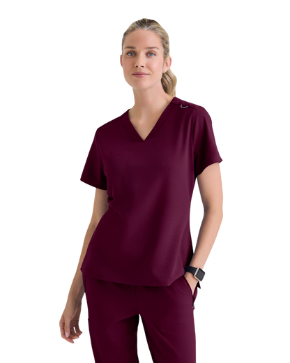 Haut médical en spandex extensible à encolure en V  Grey's Anatomy #GVST028