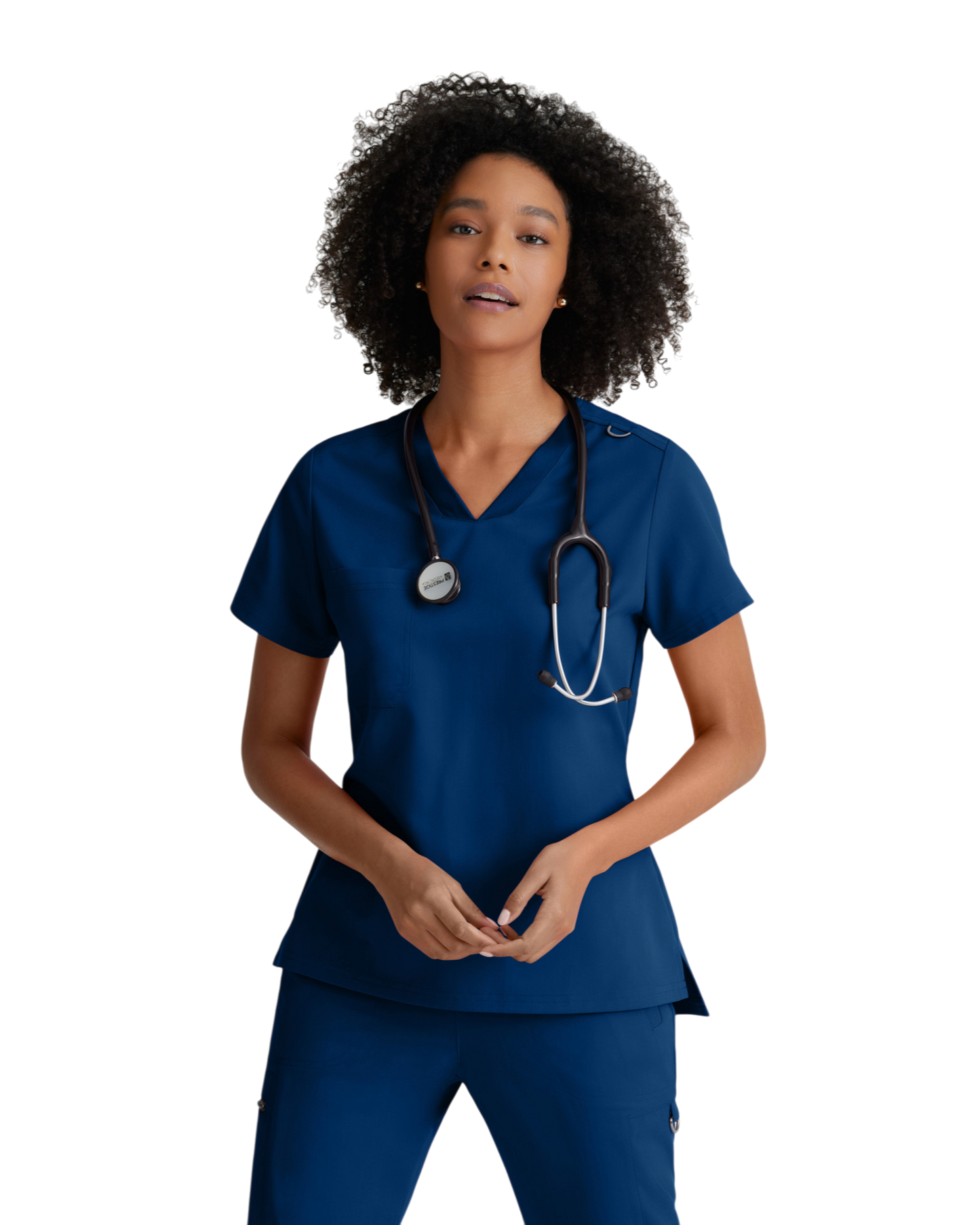 Haut médical en spandex extensible à encolure en V  Grey's Anatomy #GVST028