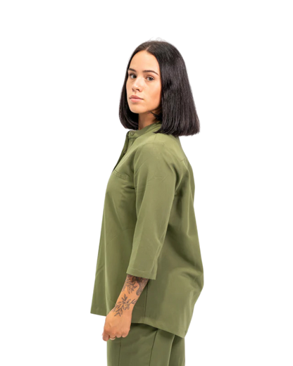 Cecilia mid-sleeve scrub top 