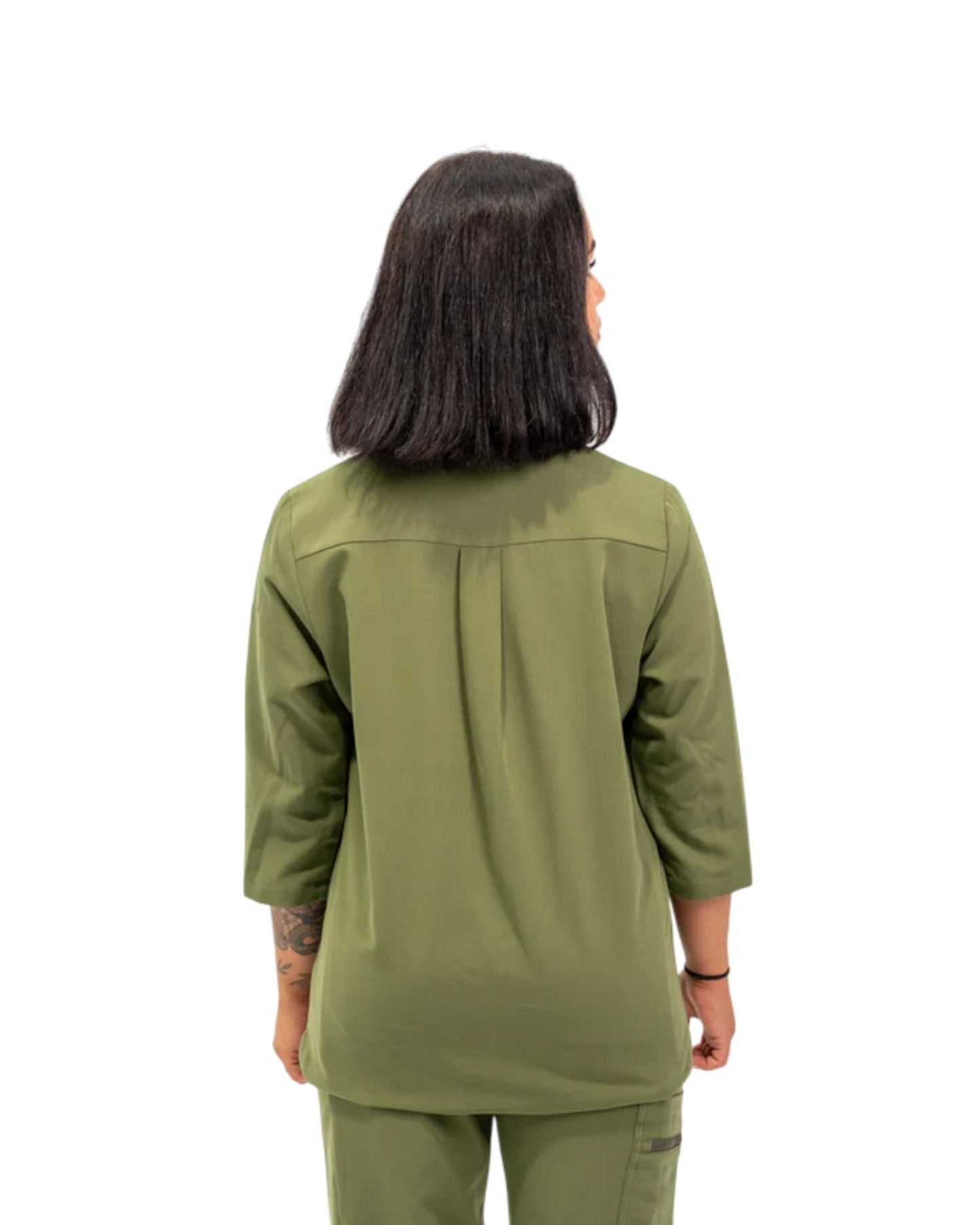 Cecilia mid-sleeve scrub top 