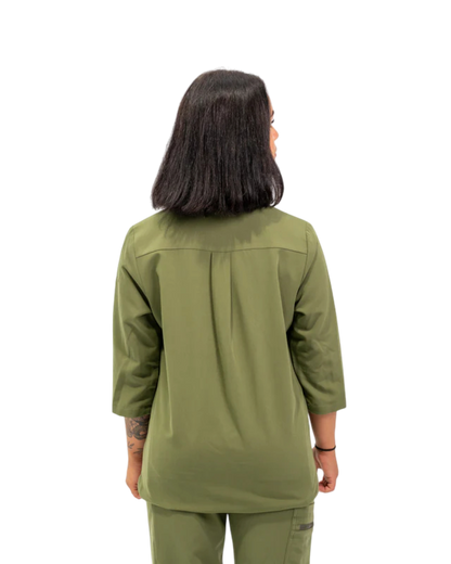 Cecilia mid-sleeve scrub top 