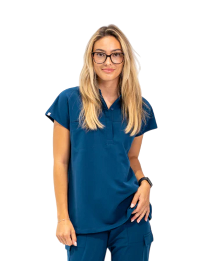 Ophelia Cap Sleeve Scrub Top