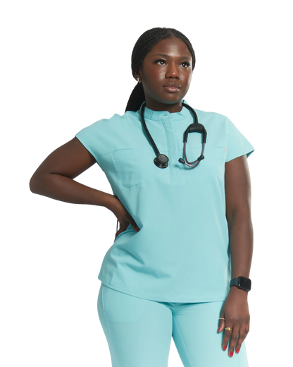 Ophelia Cap Sleeve Scrub Top
