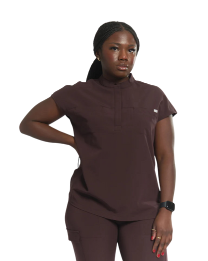 Ophelia Cap Sleeve Scrub Top