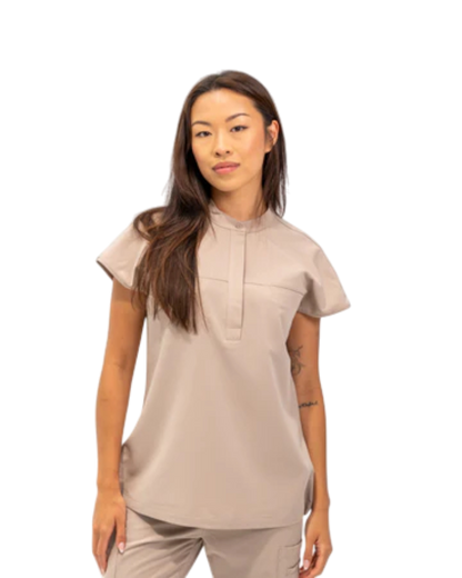 Ophelia Cap Sleeve Scrub Top