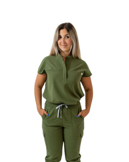 Ophelia Cap Sleeve Scrub Top
