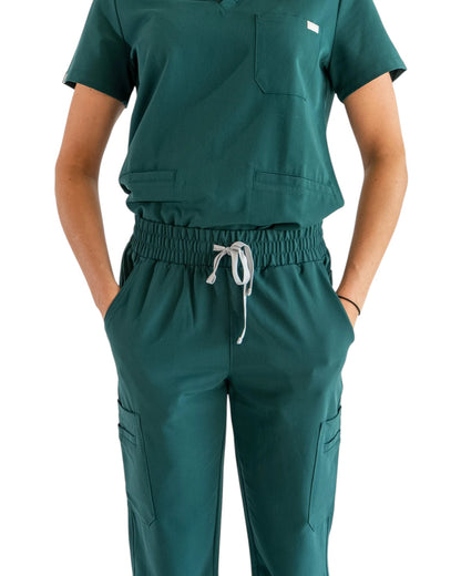 Lulu Straight Leg Scrub Pants - Espresso by JOIIA
