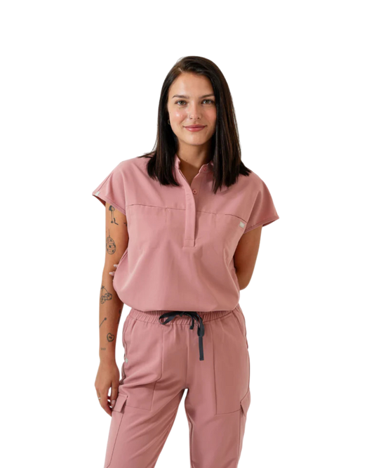 Ophelia Cap Sleeve Scrub Top