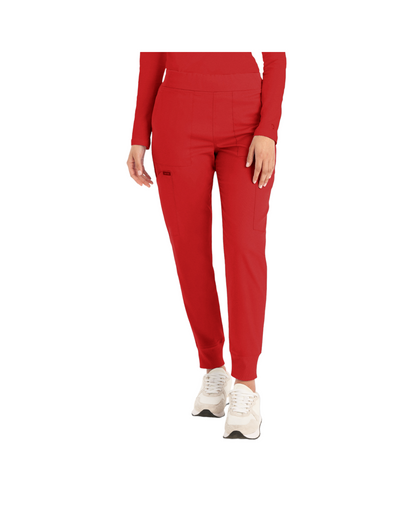 Pantalon de style jogger 6 poches pour femmes Landau Proflex #LB406-OS couleur rouge