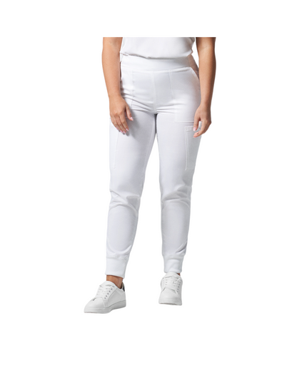 Pantalon de style jogger 6 poches pour femmes Landau Proflex #LB406 couleur Blanc