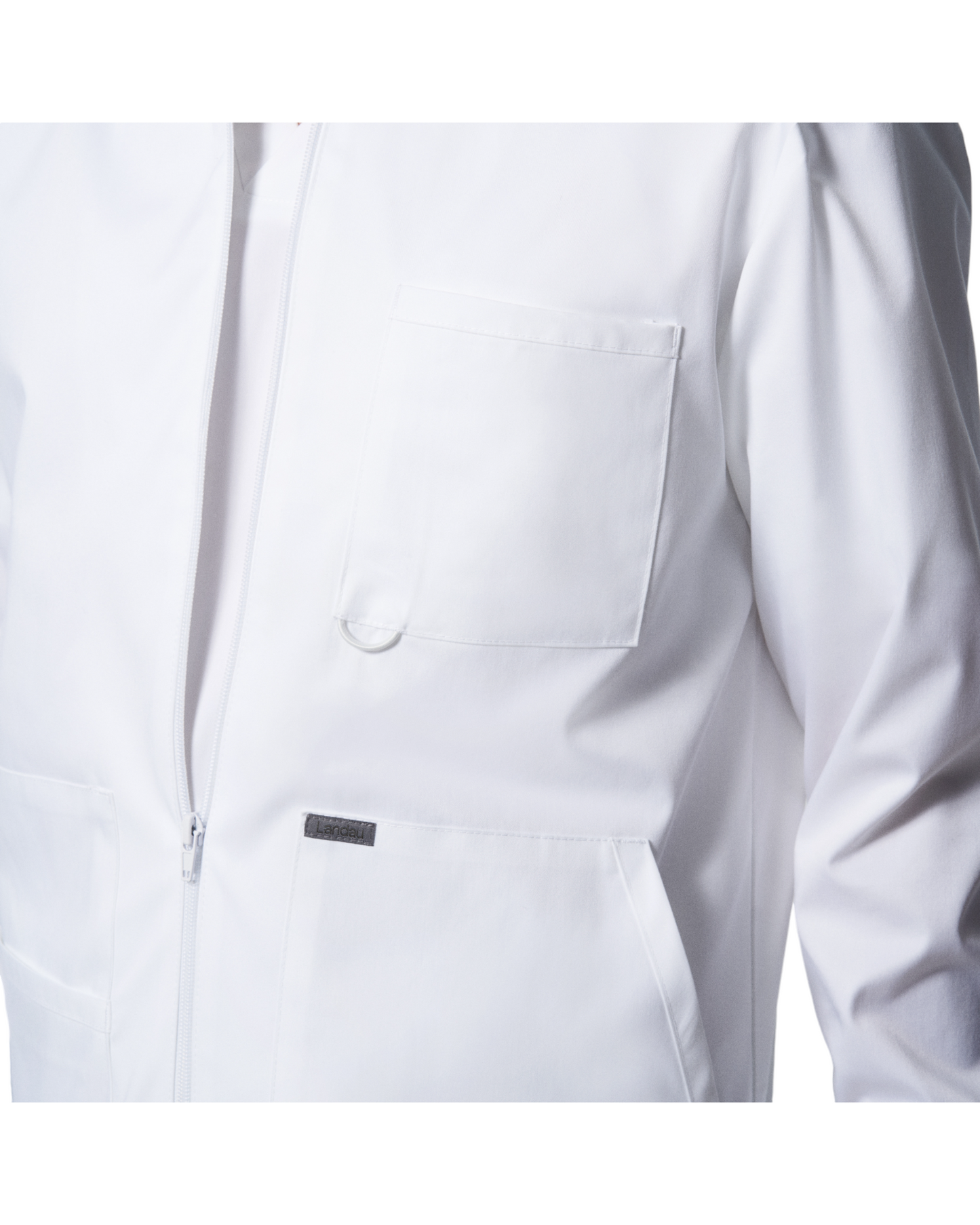 Vue de la poche poitrine de la veste de survêtement pour hommes Landau Proflex #LJ702 .