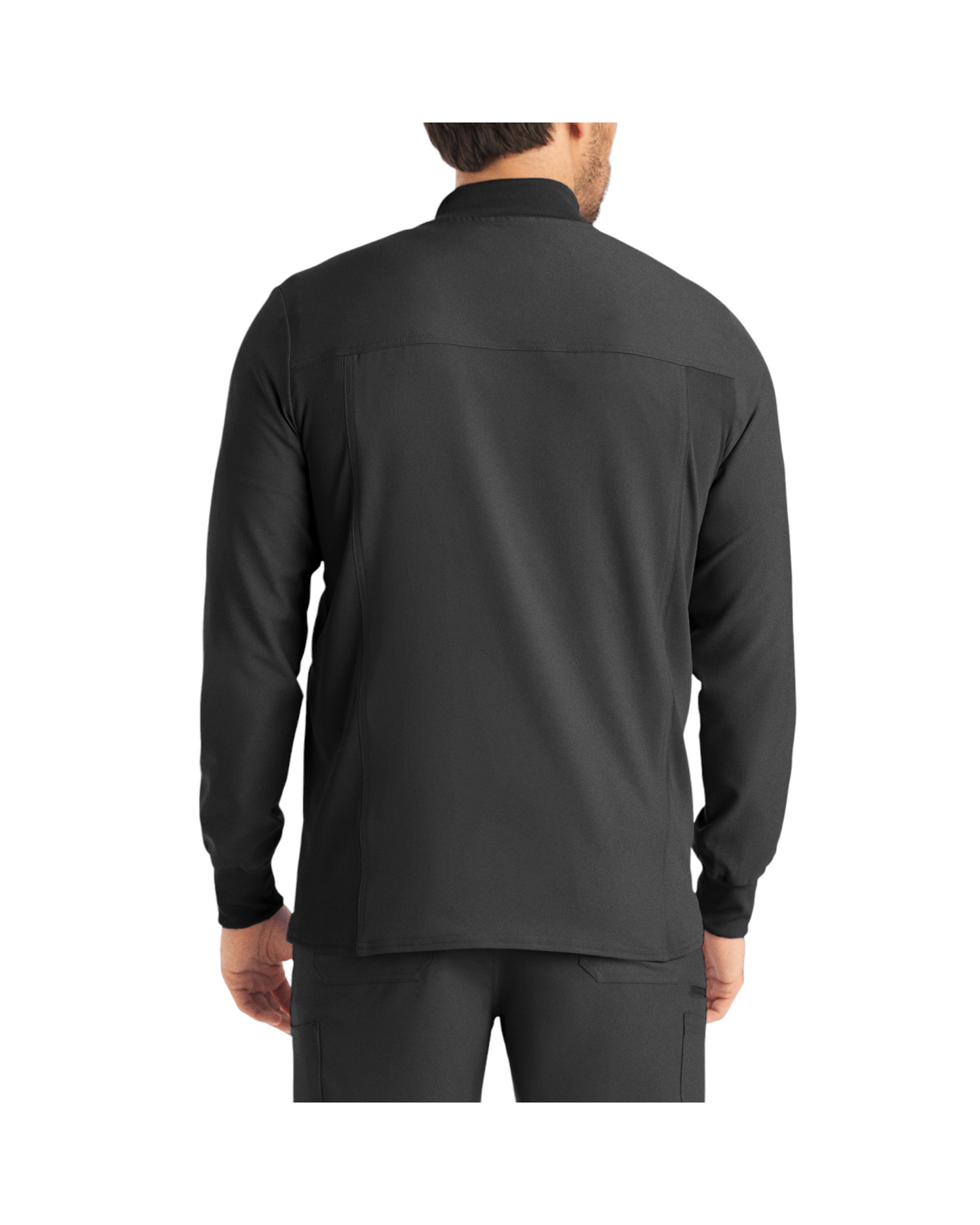Vue de dos de la veste de survêtement pour hommes à fermeture éclair Landau Forward #LJ703 OS couleur Pewter