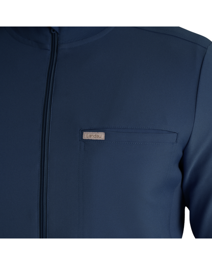 Vue poche poitrine de la veste de survêtement pour hommes à fermeture éclair Landau Forward #LJ703 OS couleur Marine