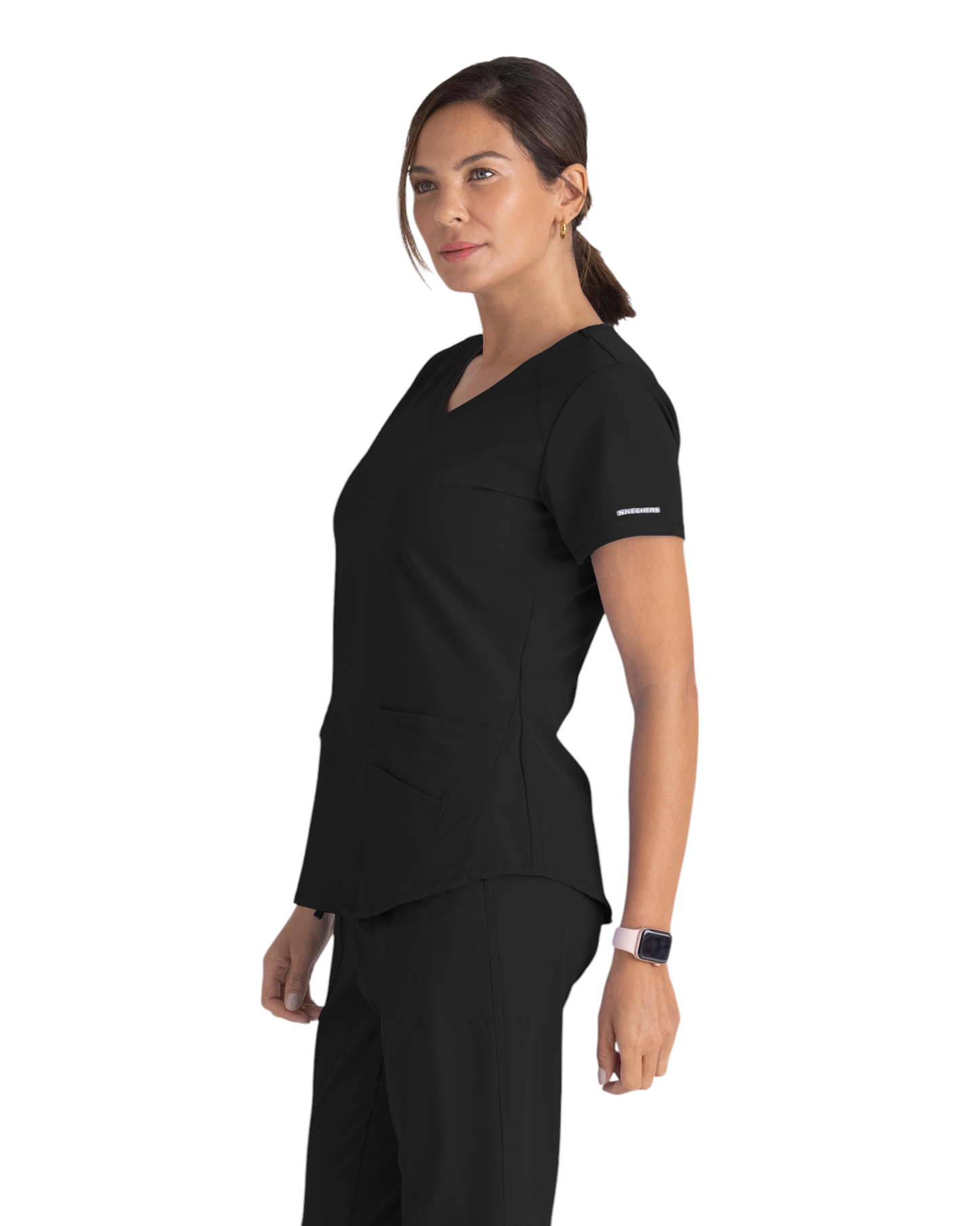 Women's Medical Uniform Top with 3 Pockets and Curved V-Neck Breeze SKECHERS SK101X