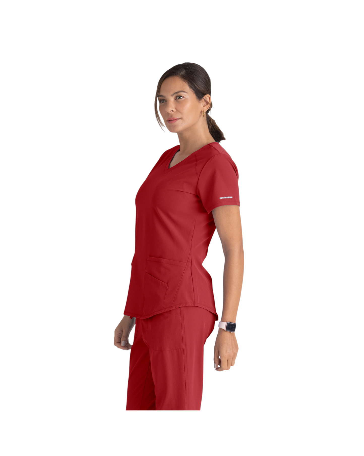 Women's Medical Uniform Top with 3 Pockets and Curved V-Neck Breeze SKECHERS SK101