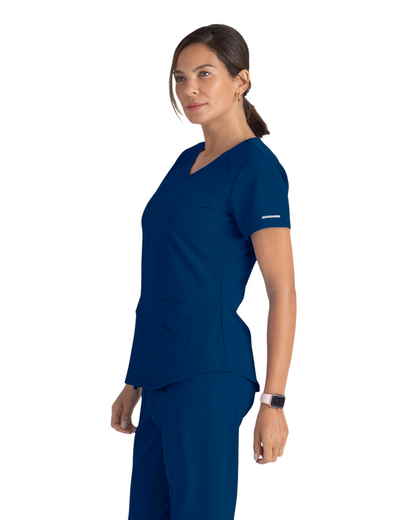 Women's Medical Uniform Top with 3 Pockets and Curved V-Neck Breeze SKECHERS SK101