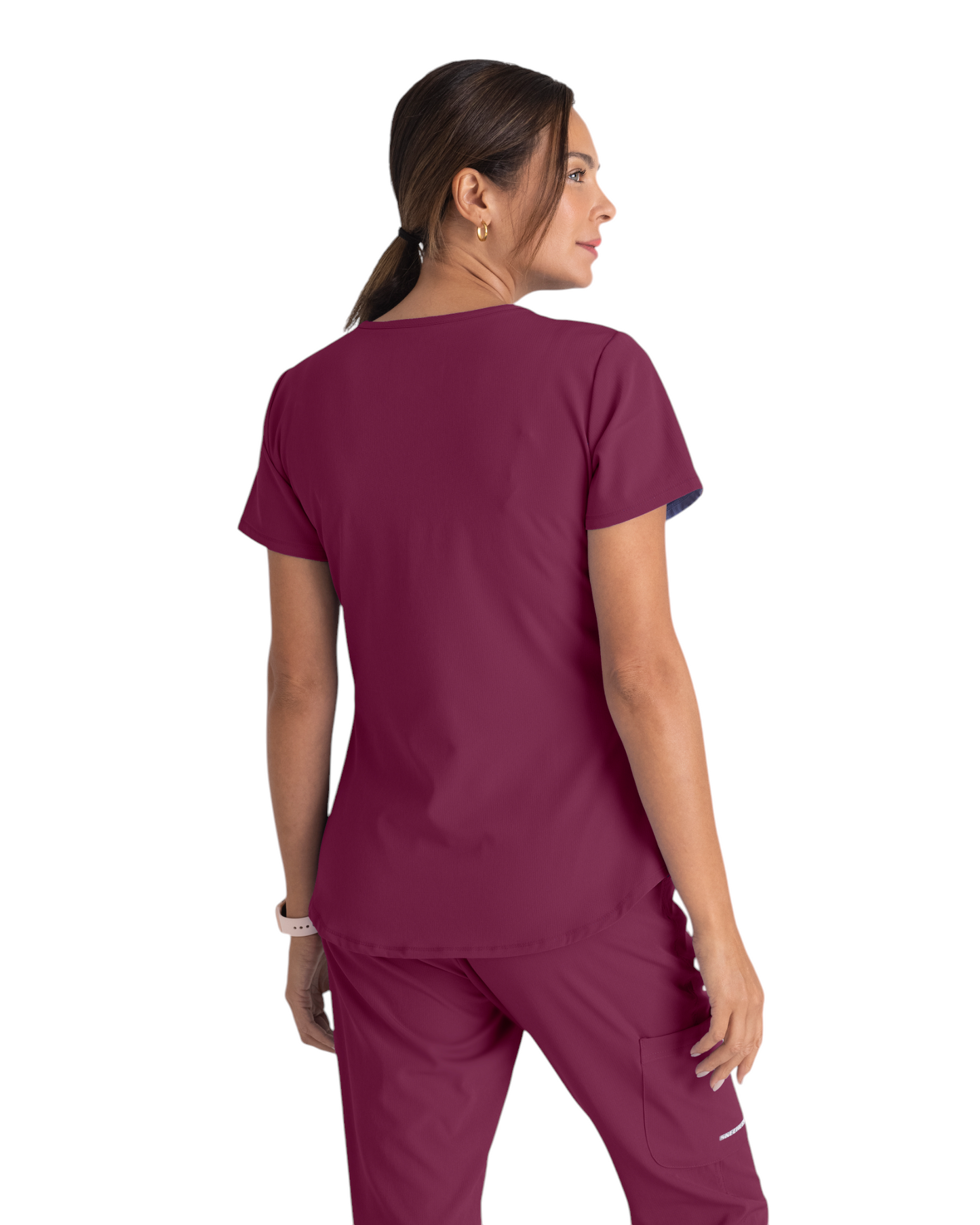 Women's Medical Uniform Top with 3 Pockets and Curved V-Neck Breeze SKECHERS SK101X