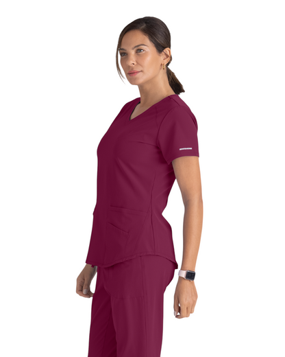 Women's Medical Uniform Top with 3 Pockets and Curved V-Neck Breeze SKECHERS SK101