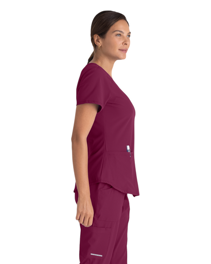 Women's Medical Uniform Top with 3 Pockets and Curved V-Neck Breeze SKECHERS SK101X