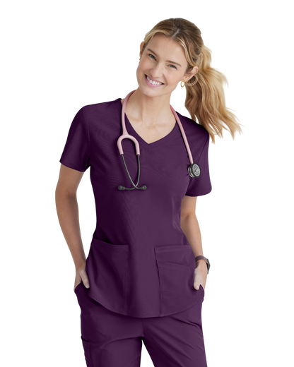 Haut d'uniforme dame médical à 3 poches et col en V incurvé Breeze SKECHERS SK101X (2XL &+)