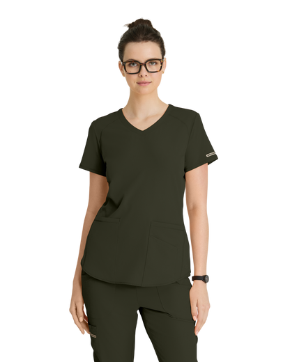 Haut d'uniforme dame médical à 3 poches et col en V incurvé Breeze SKECHERS SK101X (2XL &+)