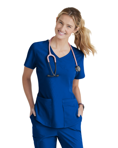 Haut d'uniforme dame médical à 3 poches et col en V incurvé Breeze SKECHERS SK101X (2XL &+)