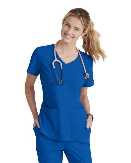 Women's Medical Uniform Top with 3 Pockets and Curved V-Neck Breeze SKECHERS SK101