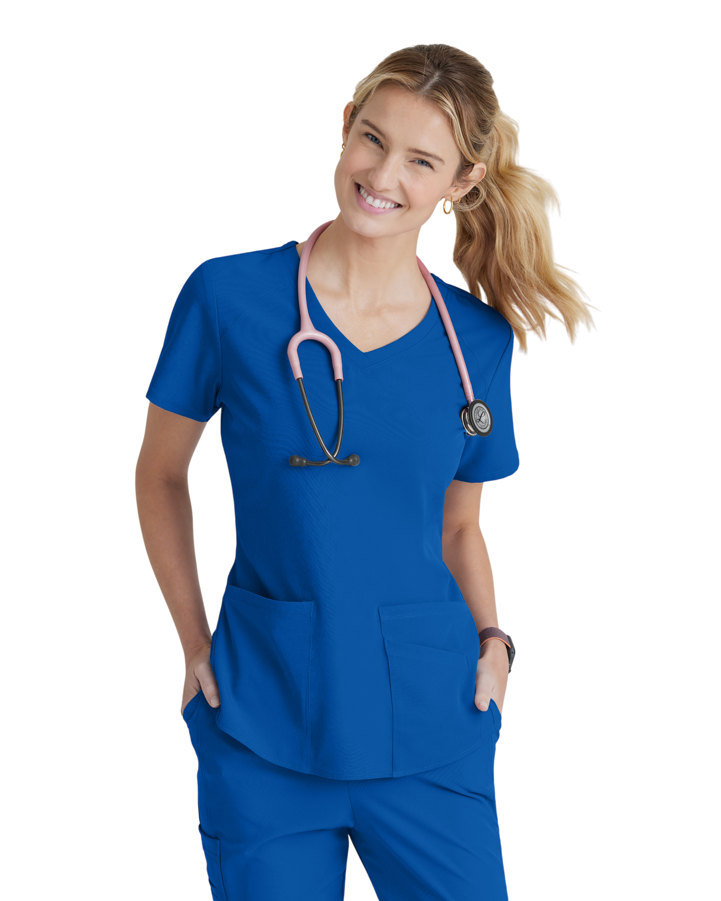 Women's Medical Uniform Top with 3 Pockets and Curved V-Neck Breeze SKECHERS SK101