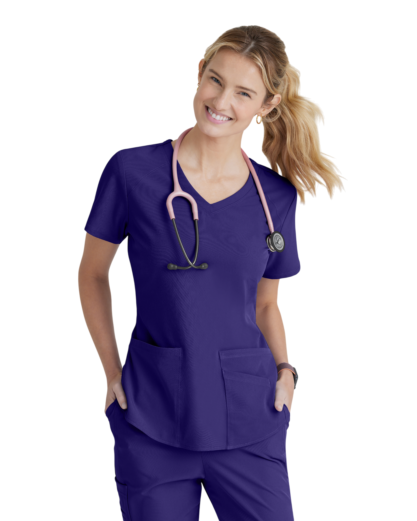 Women's Medical Uniform Top with 3 Pockets and Curved V-Neck Breeze SKECHERS SK101