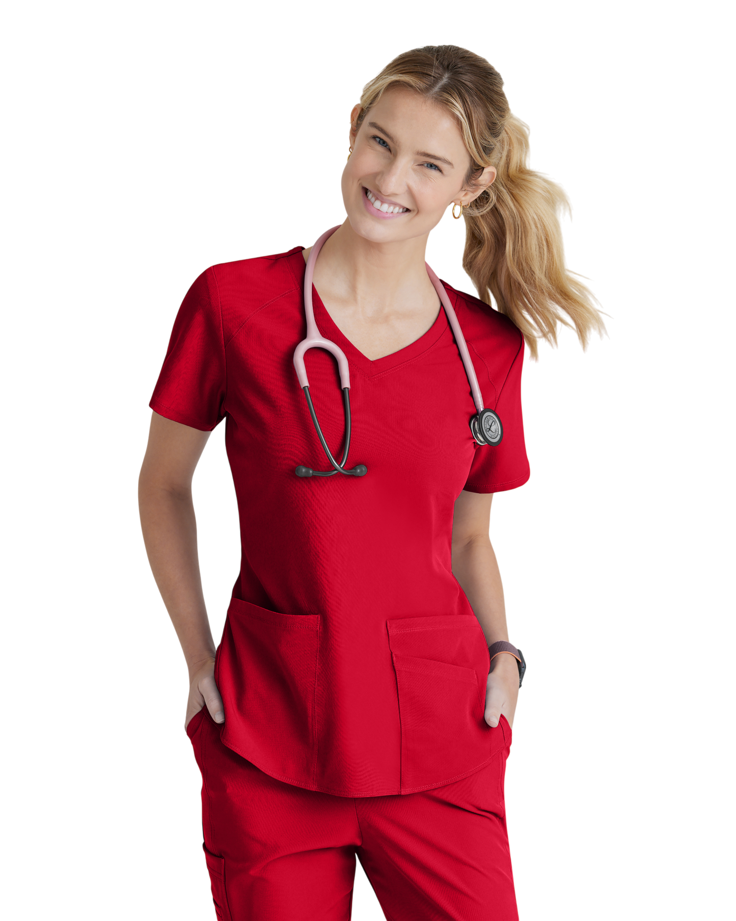 Women's Medical Uniform Top with 3 Pockets and Curved V-Neck Breeze SKECHERS SK101