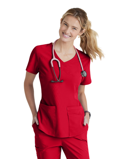 Women's Medical Uniform Top with 3 Pockets and Curved V-Neck Breeze SKECHERS SK101