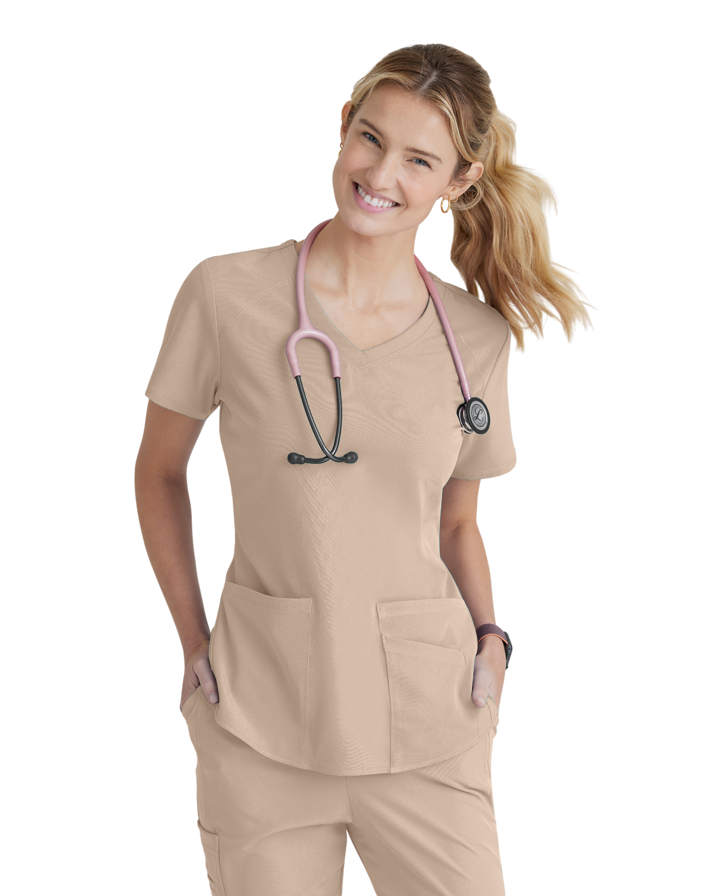 Women's Medical Uniform Top with 3 Pockets and Curved V-Neck Breeze SKECHERS SK101