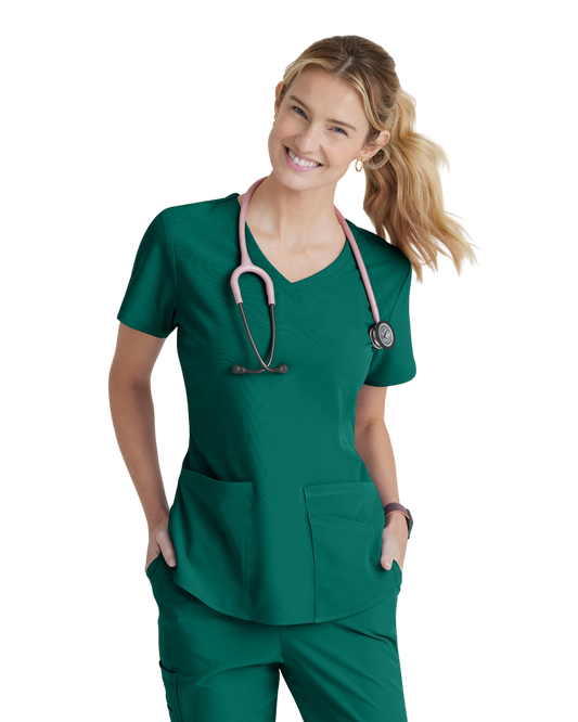 Haut d'uniforme dame médical à 3 poches et col en V incurvé Breeze SKECHERS SK101
