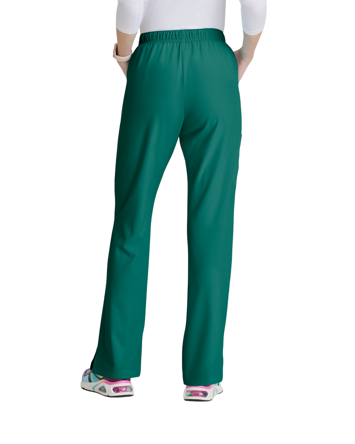 Ladies' straight-leg, mid-rise medical pants with 3 pockets SKECHERS SK201P (Petite)