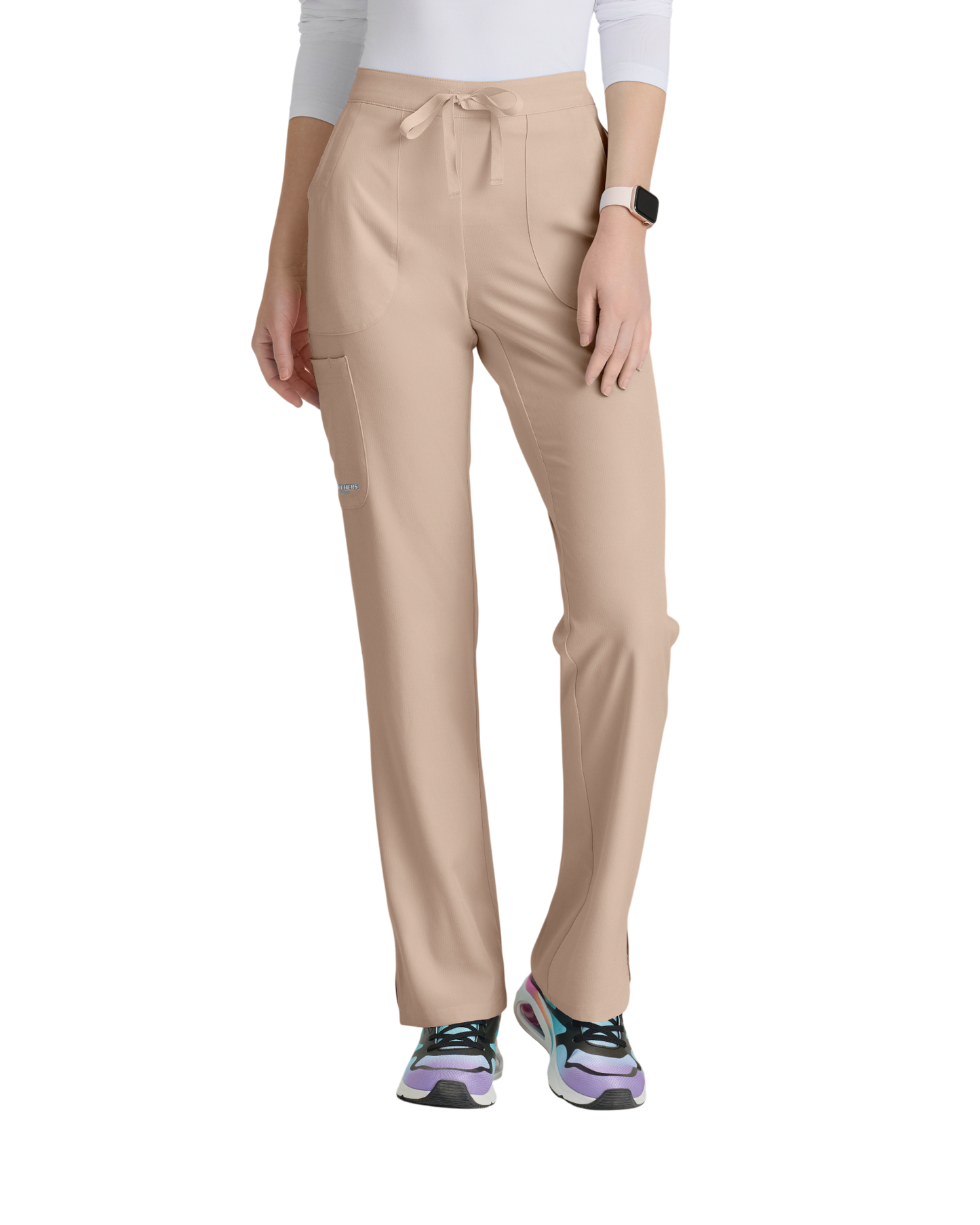 Pantalon médical dame à jambe droite, taille mi-haute, avec 3 poches Skechers SK201