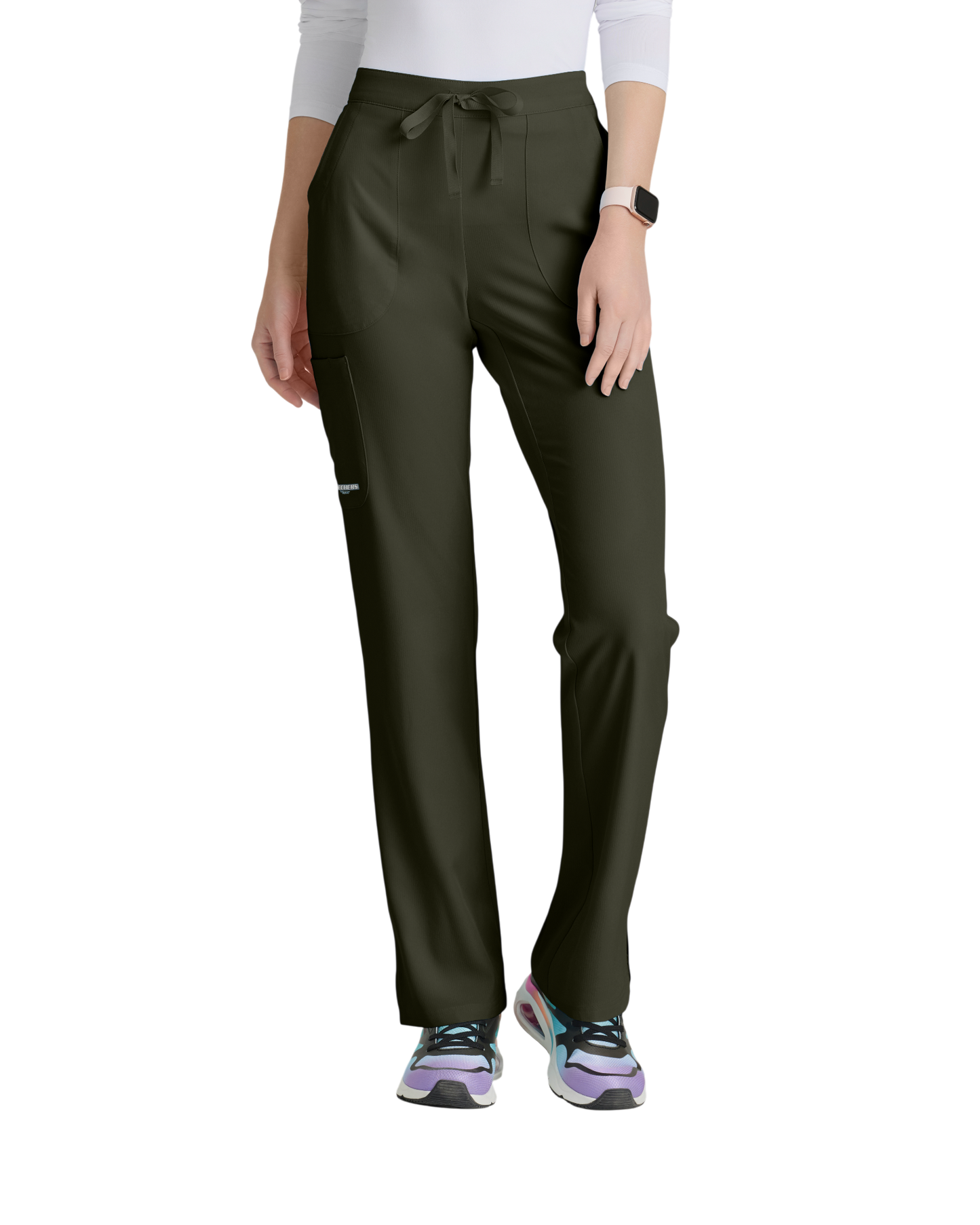 Pantalon médical dame à jambe droite, taille mi-haute, avec 3 poches Skechers SK201